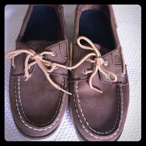 Boys Sperry TopSiders Leather Leeward shoes, Sz 3